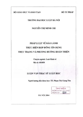 Pháp Luật Bảo Lãnh Thực Hiện Hợp Đồng Tín Dụng: Thực