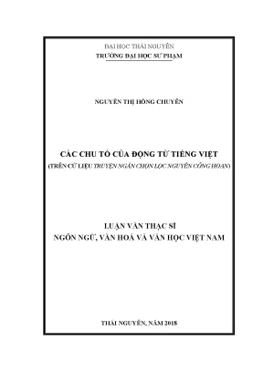 Nghiên Cứu Các Chu Tố Của Động Từ Tiếng Việt Trong