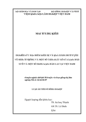 Nghiên Cứu Về Đặc Điểm Sinh Thái Của Các Loài Thực Vật 