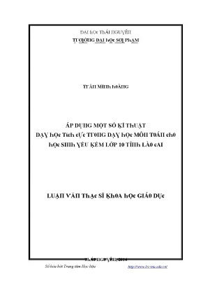 Kỹ Thuật Dạy Học Hiệu Quả Tại Đại Học Thái Nguyên