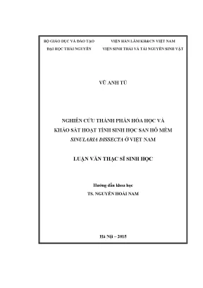 Nghiên cứu hóa học và hoạt tính sinh học của san hô mềm