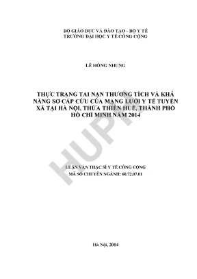Khả Năng Sơ Cấp Cứu Tai Nạn Thương Tích Tại Mạng Lưới Y