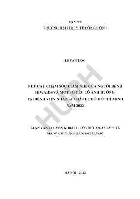Kiệt sức nghề nghiệp ở nhân viên y tế tại Thủ Đức: Yếu