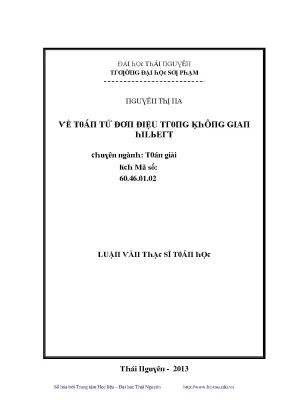 Nghiên cứu toán tử đơn điệu trong không gian Hilbert