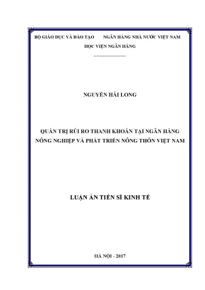 Quản trị rủi ro thanh khoản tại ngân hàng nông nghiệp
