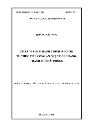 Xử Lý Vi Phạm Hành Chính Ở Đô Thị: Thực Tiễn Từ Công An