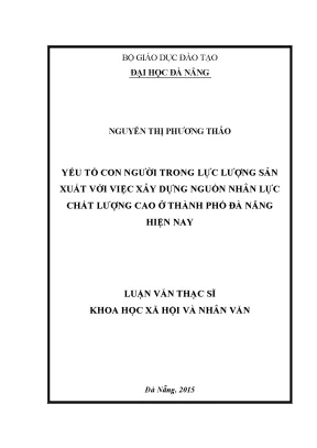 Phát Triển Nguồn Nhân Lực Chất Lượng Cao Tại Đà Nẵng