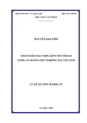 Cải thiện kiểm soát nội bộ tại ngân hàng thương mại Việt Nam