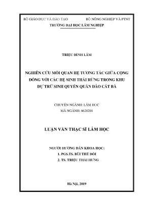 Nghiên Cứu Mối Quan Hệ Giữa Cộng Đồng và Hệ Sinh Thái