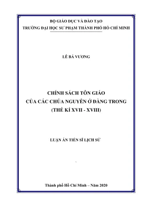 Chính Sách Tôn Giáo của Các Chúa Nguyễn ở Đàng Trong