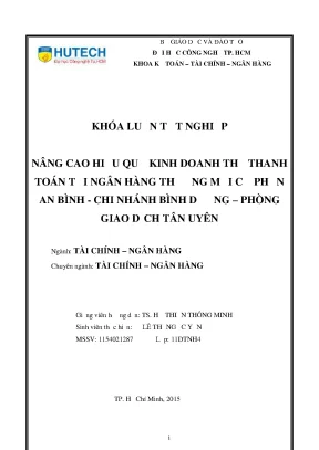 Nâng Cao Hiệu Quả Kinh Doanh Thẻ Thanh Toán Tại Ngân