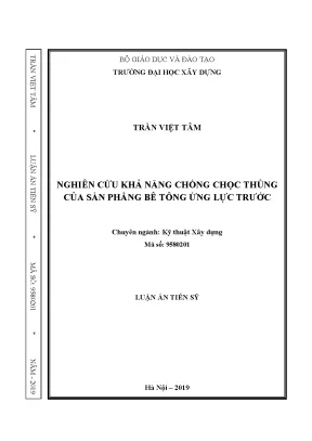 Nghiên Cứu Khả Năng Chống Chọc Thủng Của Sàn Phẳng Bê