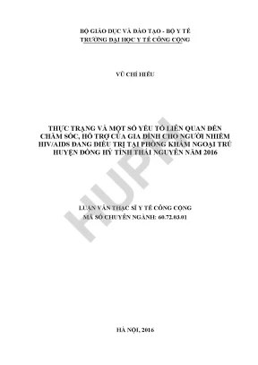 Chăm Sóc và Hỗ Trợ Gia Đình cho Người Nhiễm HIV/AIDS Tại