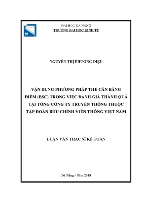 Vận Dụng Thẻ Cân Bằng Điểm Trong Đánh Giá Thành Quả Hoạt