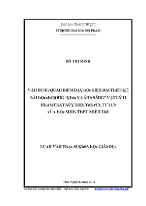 Khám Phá Thiết Kế Bài Học Vật Lý 11 Tại Đại Học Thái Nguyên
