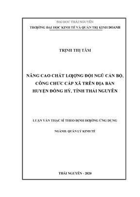 Nâng cao chất lượng cán bộ công chức cấp xã tại huyện