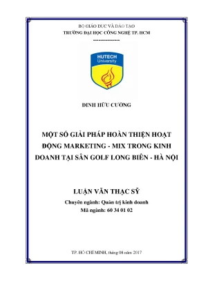 Giải Pháp Hoàn Thiện Marketing Mix Tại Sân Golf Long Biên