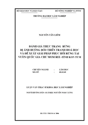 Đánh giá tác động của chiến tranh hóa học tại Kon Tum và
