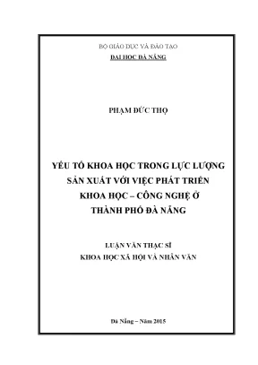 Phát Triển Khoa Học - Công Nghệ Tại Đà Nẵng: Yếu Tố Quan