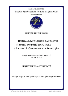 Nâng cao chất lượng đào tạo tại Cao đẳng Công nghệ và