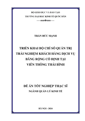 Triển Khai Bộ Chỉ Số Quản Trị Trải Nghiệm Khách Hàng
