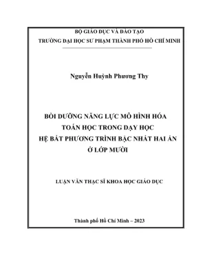 Mô Hình Hóa Toán Học Trong Dạy Học Hệ Bát Phương Trình