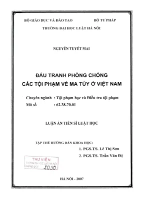 Nghiên Cứu Tội Phạm Về Ma Túy Tại Việt Nam: Thực Trạng,