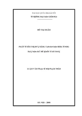 Nghiên Cứu Về Phát Triển Tư Duy Sáng Tạo Tại Đại Học 
