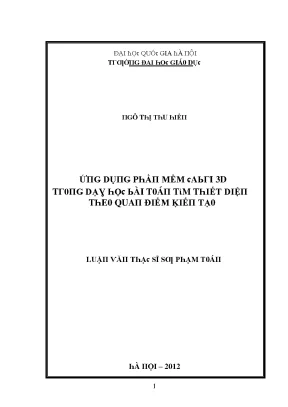 Nghiên cứu ứng dụng phần mềm 3D trong thiết kế tại Đại 