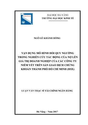 Nghiên Cứu Tác Động Của Nợ Đến Giá Trị Doanh Nghiệp Tại