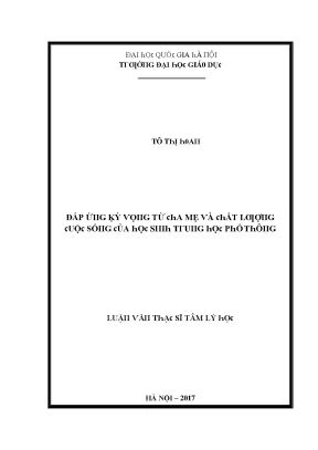 Nghiên Cứu Tâm Lý Học Sinh Qua Sự Ảnh Hưởng Của Cha Mẹ