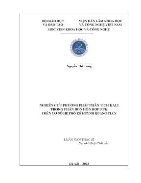 Nghiên Cứu Phương Pháp Phân Tích Kali Trong Phân Bón Hỗn