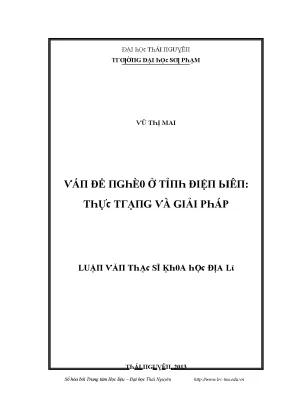 Giải pháp giảm nghèo bền vững tại tỉnh Điện Biên