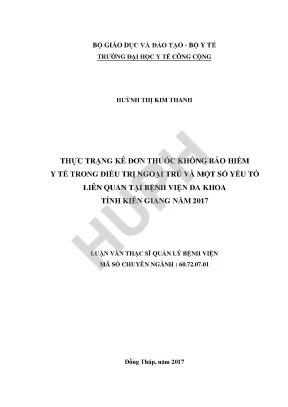 Thực Trạng Kê Đơn Thuốc Không Bảo Hiểm Y Tế Tại Bệnh