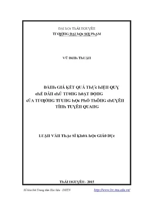 Đánh Giá Kết Quả Học Tập Tại Đại Học Thái Nguyên