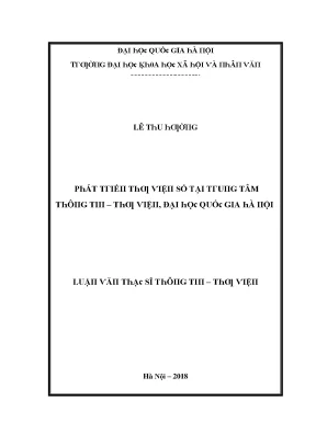 Nghiên Cứu Phát Triển Thư Viện Số Tại Trường Đại Học