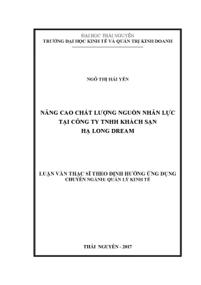 Nâng Cao Chất Lượng Nguồn Nhân Lực Tại Công Ty TNHH