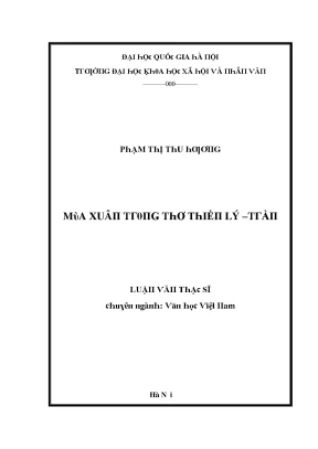 Nghiên Cứu Về Mùa Xuân Trong Tác Phẩm Lý Thuyết