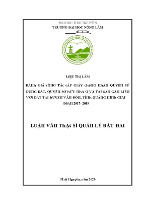 Đánh giá công tác cấp giấy chứng nhận quyền sử dụng đất