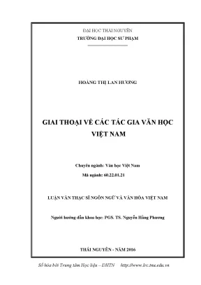 Khám Phá Giai Thoại Về Các Tác Gia Văn Học Việt Nam