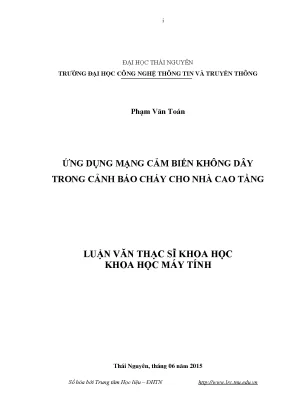 Ứng Dụng Mạng Cảm Biến Không Dây Trong Cảnh Báo Cháy Nhà