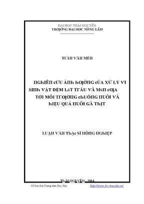 Nghiên cứu hiệu quả xử lý vi sinh vật trong thực phẩm 