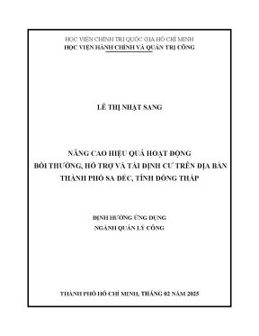 Nâng Cao Hiệu Quả Bồi Thường và Tái Định Cư Tại Thành