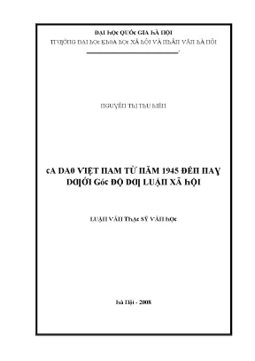 Ca dao Việt Nam từ 1945 đến nay: Phân tích dư luận xã hội