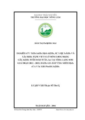 Nghiên cứu về virus lở mồm long móng tại Thái Nguyên