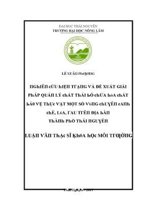 Giải pháp quản lý chất thải rắn tại Thái Nguyên