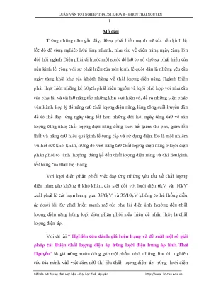 Nghiên cứu về hệ thống lưới điện Thái Nguyên