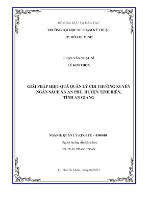 Giải Pháp Quản Lý Chi Tháng Xuyên Ngân Sách Tại Xã An