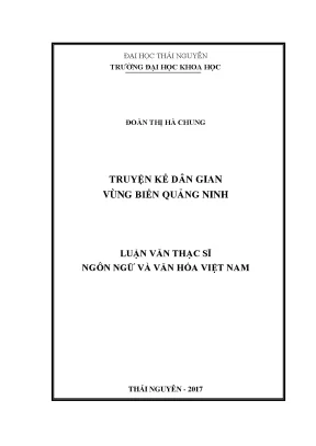 Nghiên Cứu Truyện Kể Dân Gian Vùng Biển Quảng Ninh
