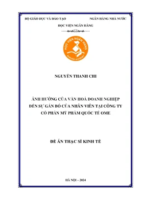 Ảnh Hưởng Của Văn Hóa Doanh Nghiệp Đến Sự Gắn Bó Của